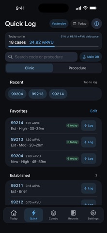 TapRVU – RVU Tracker Screenshot 2 of 6