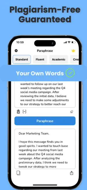 paraphrase paraphrasing tool screenshot 3