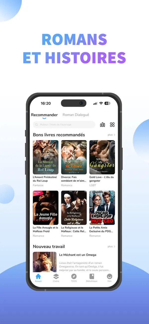 Screenshot #1 pour NovelToon: Livres Et eBooks