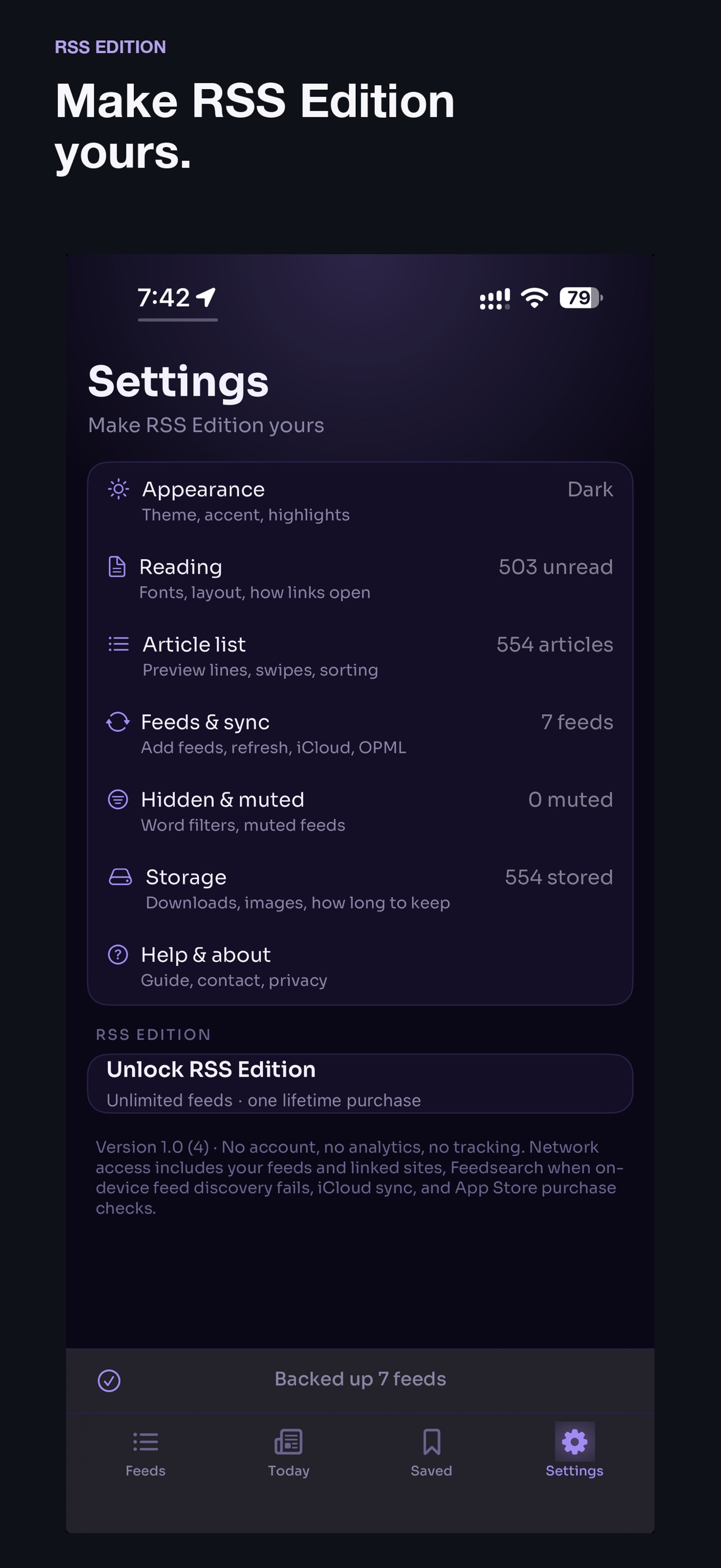 Screenshot 5 of RSS Edition: Feed Reader