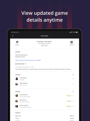 Arbiter iPad screenshot 2