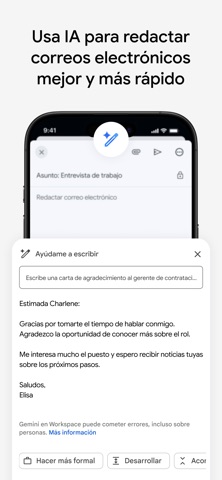 El correo electr. de Google App Store preview screenshot 5