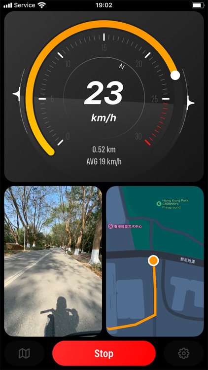 CycleHUD - speed route tracker