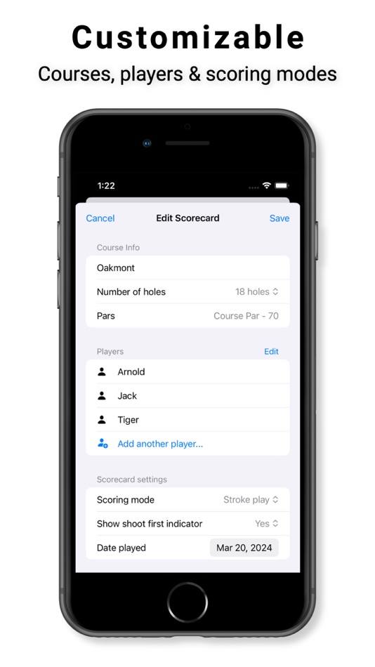 #3. Golf & Mini-Golf Scorecard (iOS) 由: Jade Lizard Software LLC