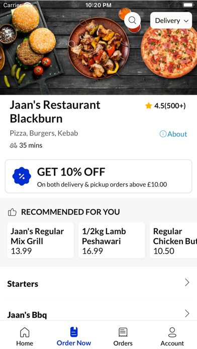 Jaan's Restaurant Blackburn Screenshot