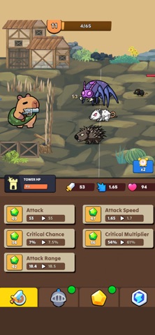 Capybara Tower Go : Rush 2D screenshot