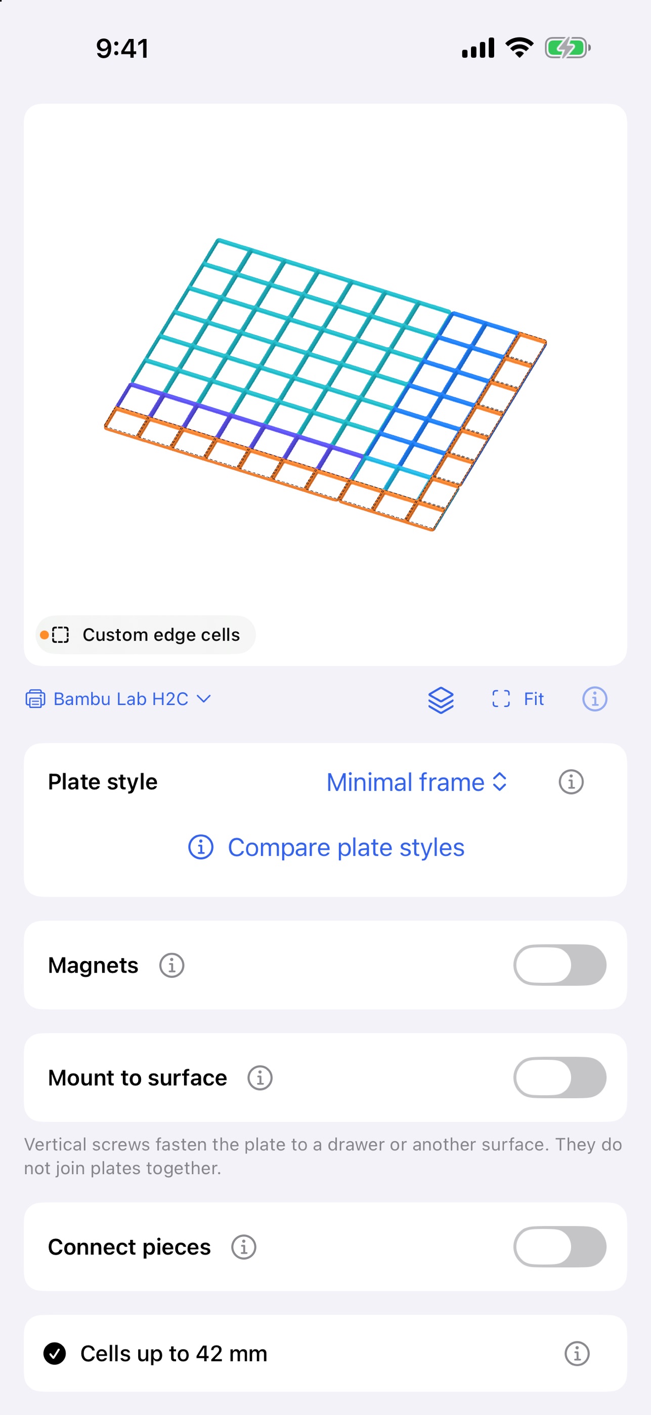 Screenshot 3 of FitGrid: Gridfinity Designer