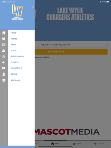 Lake Wylie Chargers Athletics iPad screenshot