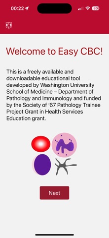 WashU Medicine Easy CBC screenshot