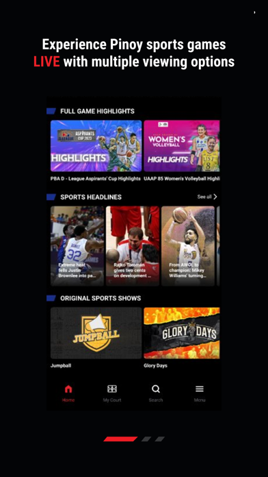 Pilipinas Live Plus iPhone screenshot 5 - Sports app