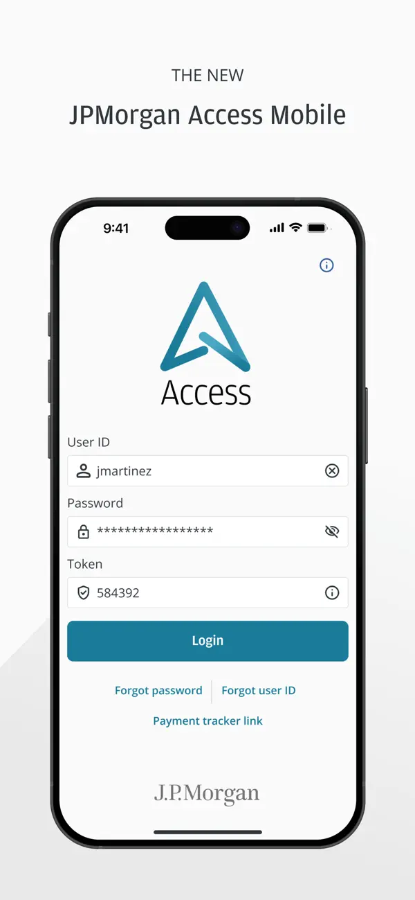 Screenshot #1 pour J.P. Morgan Access