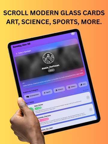 Born Today: Daily Fame iPad screenshot