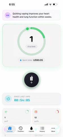 Vape Counter - Quit Vaping iPhone screenshot