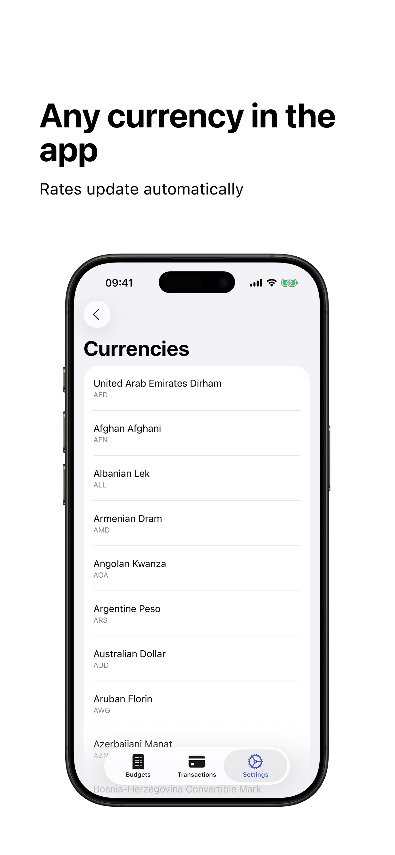 Cointrol: Budget and Expenses