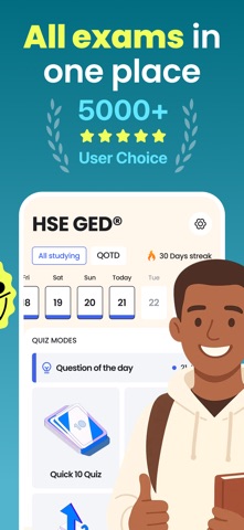 HSE GED Exam Test Prep 2026 Screenshot 2 of 6