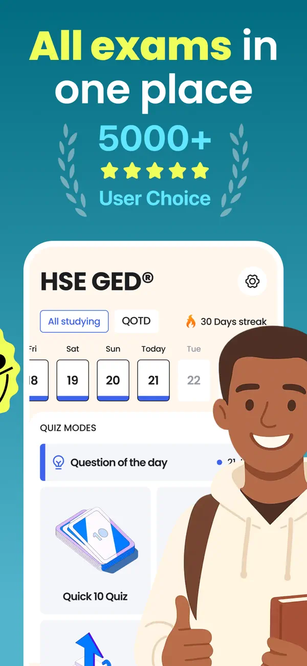#2. HSE GED Exam Test Prep 2026 (iOS) Tekijänä: Avirtek LLC