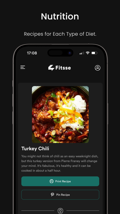 Fitsse: Workout and Nutrition Screenshot