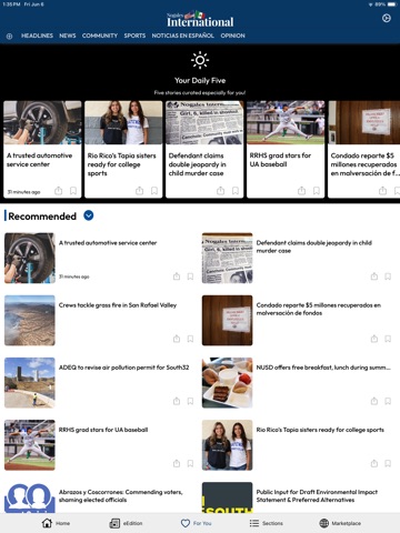 Nogales International iPad screenshot