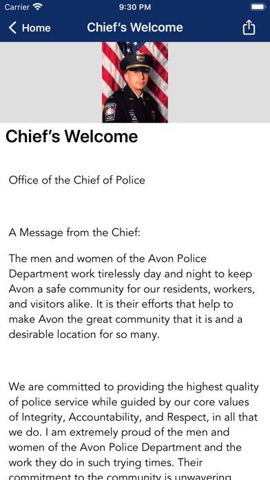 Avon, OH Police Screenshot