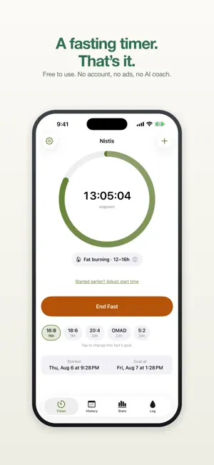 Nistis: Fasting Timer screenshot 1