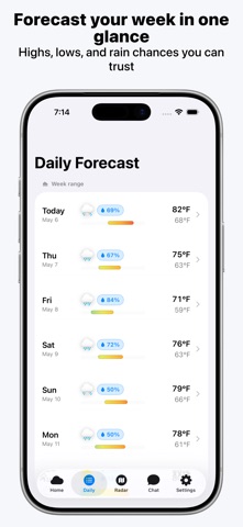 WeatherAI - Forecast & Radar iPhone screenshot