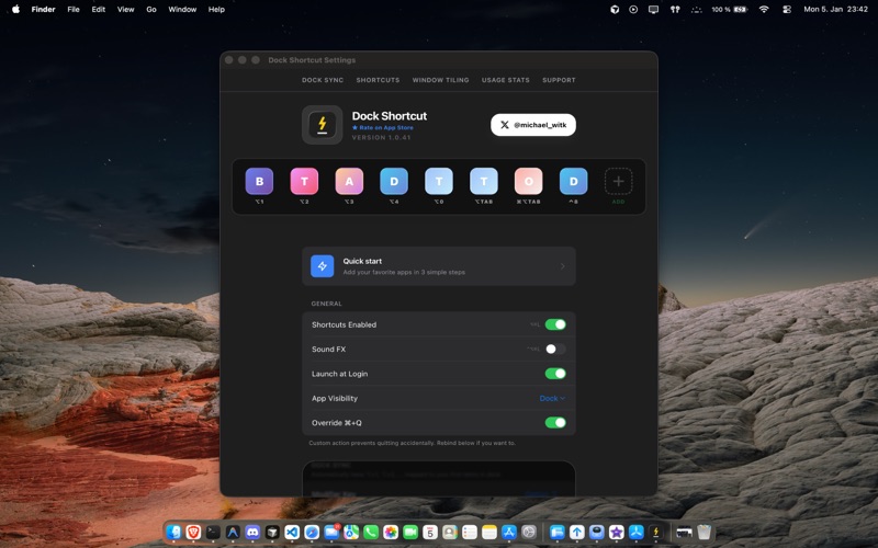 Dock Shortcut screenshot