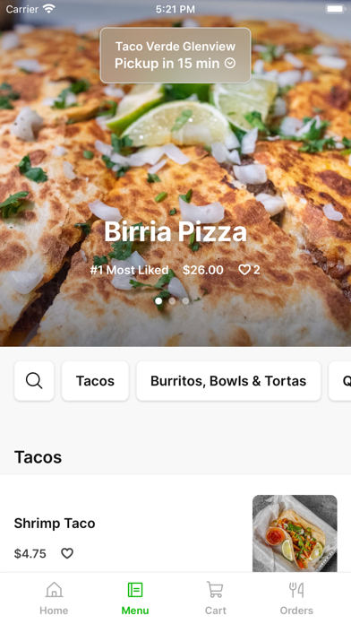 Taco Verde iPhone screenshot 2 - Food & Drink app