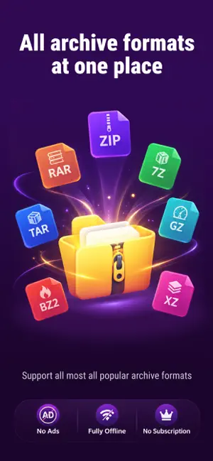 Ziply: RAR ZIP 7Z Extractor screenshot 1