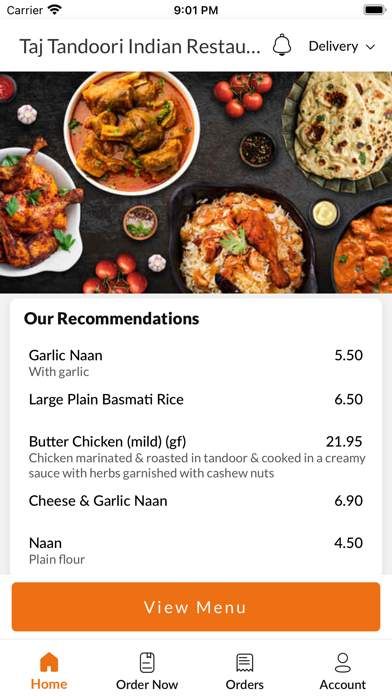 Taj Tandoori Indian Restaurant Screenshot