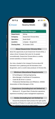 Mining Vacancies Screenshot 2 of 5