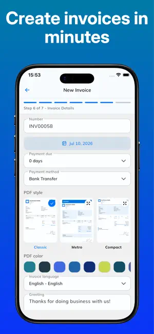 easyInvoice - Invoice maker iPhone screenshot 2