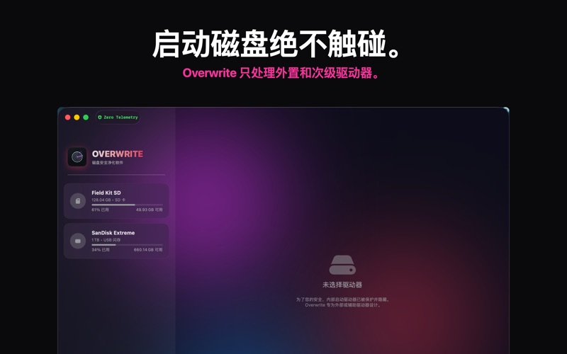 Overwrite：磁盘擦除器 screenshot