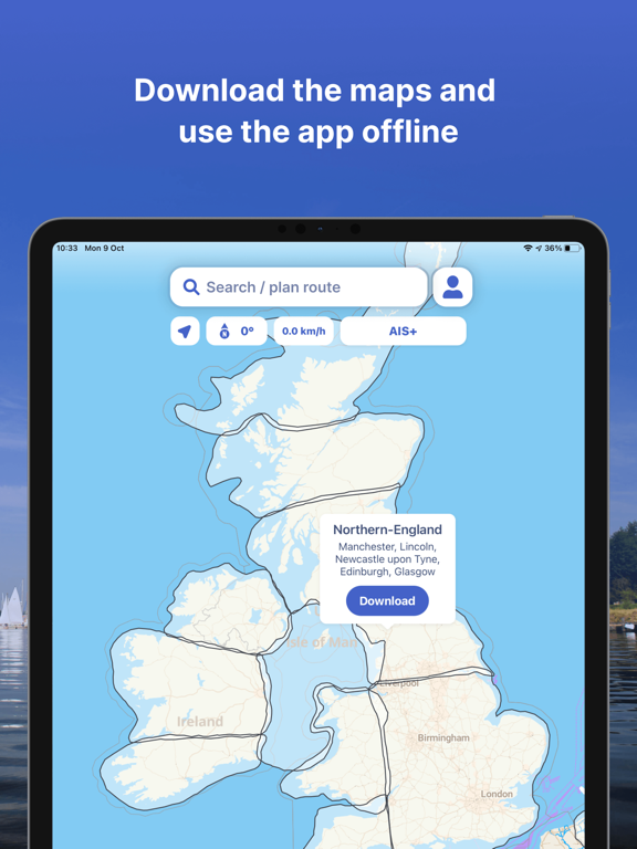 Waterkaarten: Boat Navigation iPad screenshot 8 - Navigation app