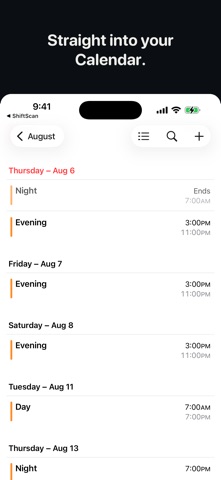 ShiftScan: Shift Work Calendar Screenshot 3 of 5