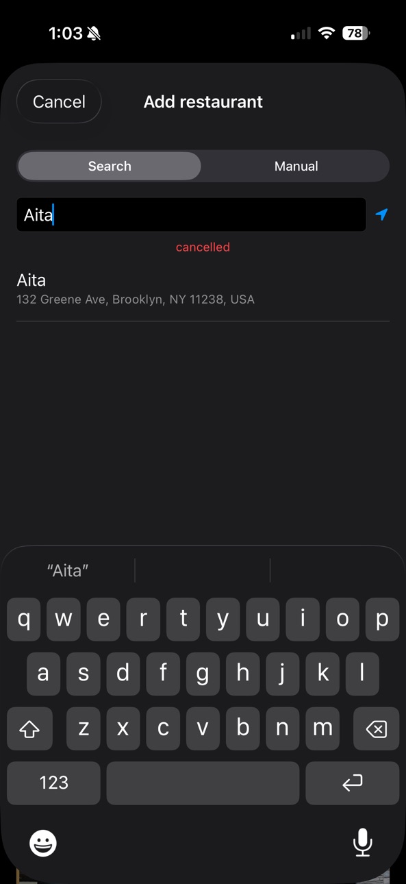 iPhone screenshot