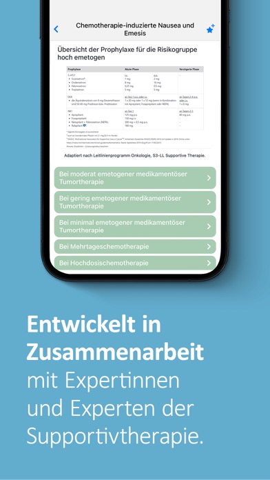 Supportivtherapie onkowissen Screenshot
