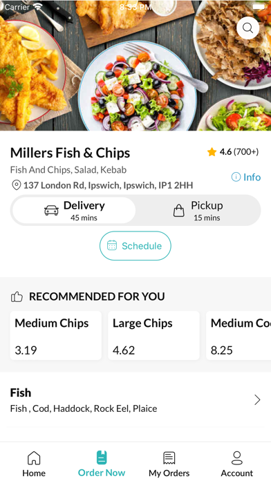 Millers Fish & Chips Ipswich Screenshot