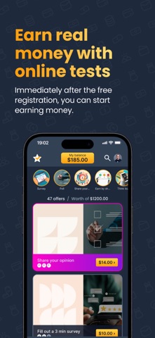 teststar: Earn Cash iPhone screenshot 1