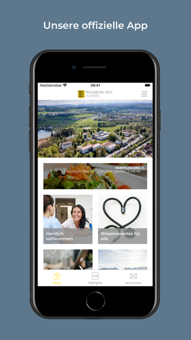 Waldburg-Zeil Kliniken Screenshot