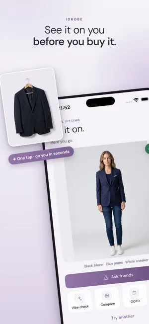 iDrobe – AI Try-On & Stylist screenshot 1