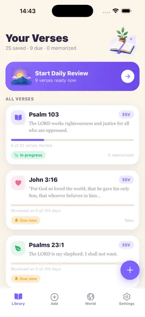 Dayly: Memorize Bible Verses screenshot 1
