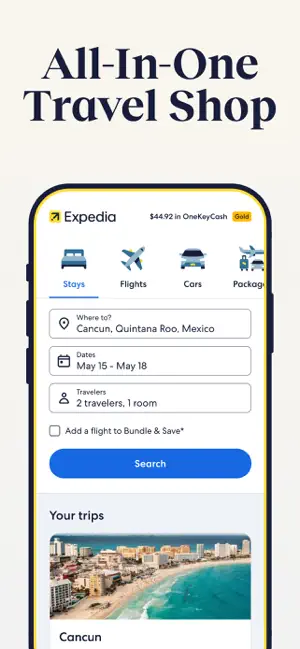 Expedia: Hotels, Flights, Cars screenshot 1