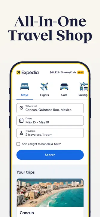 Expediaのスクリーンショット（1/8）