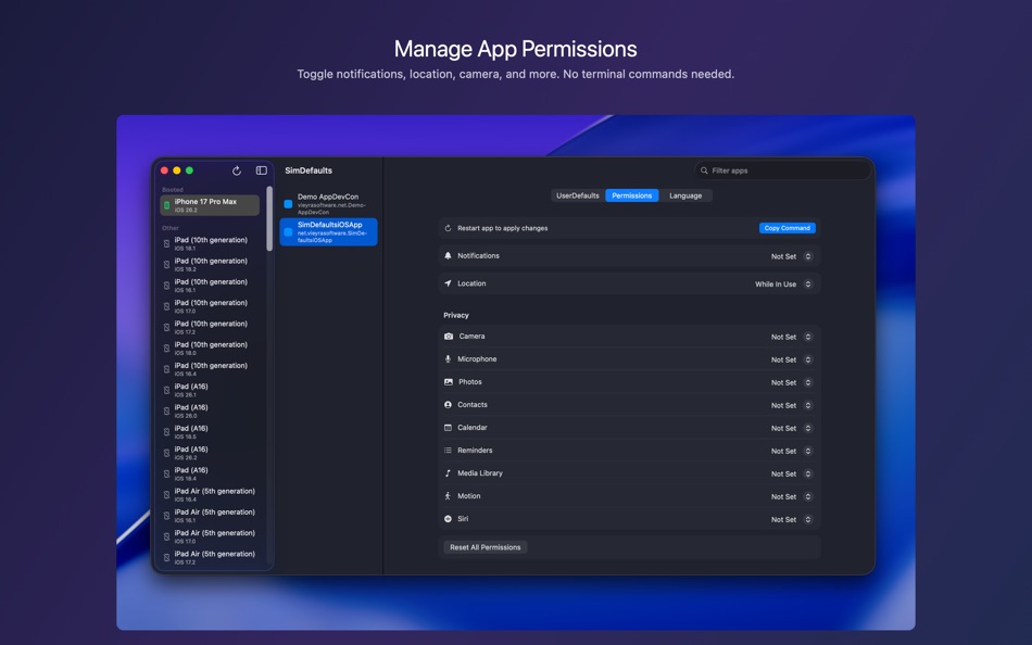 #1. SimDefaults (macOS) By: Chrystian Vieyra