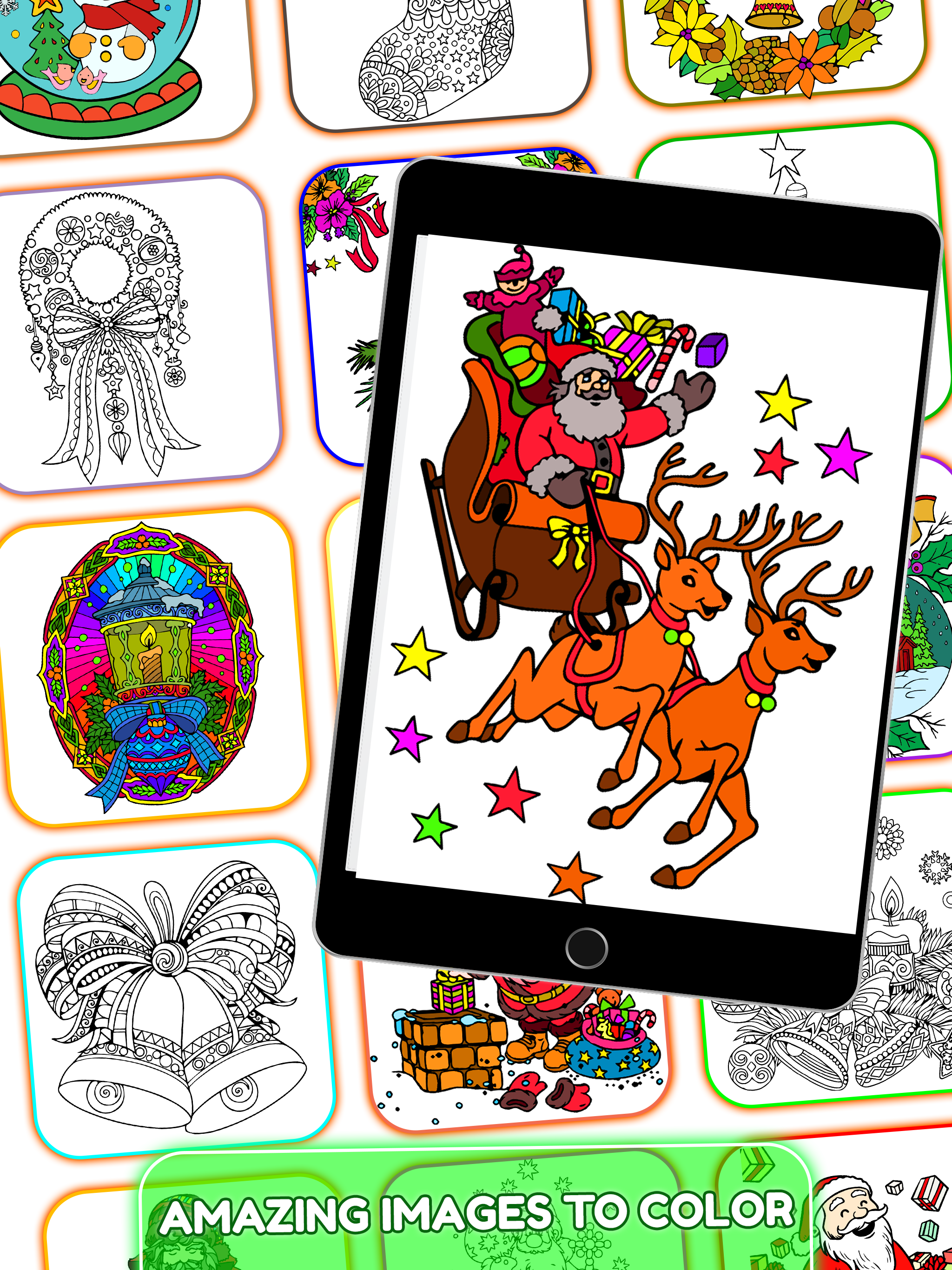 Christmas Gliter Coloring Book