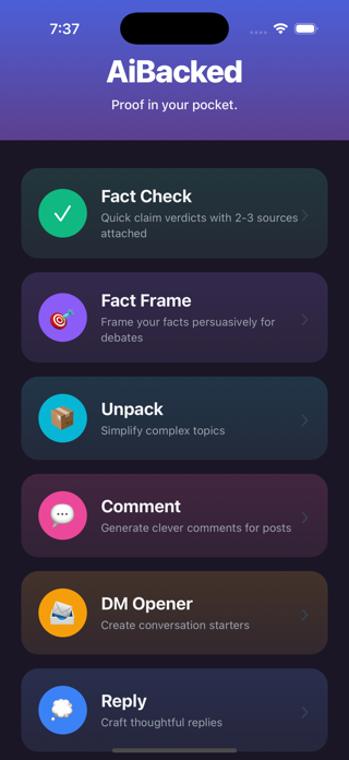 AiBacked Screenshot 1 of 8