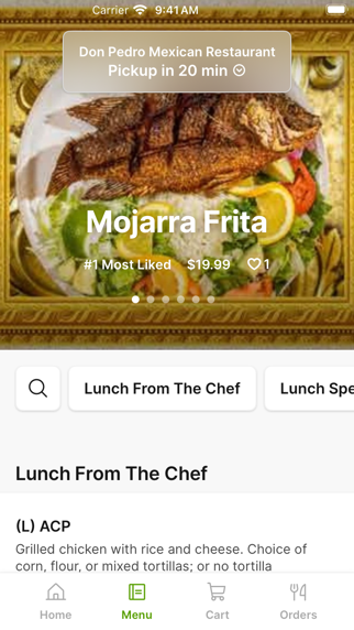 Screenshot 2 of Don Pedro Mexican Restaurant App