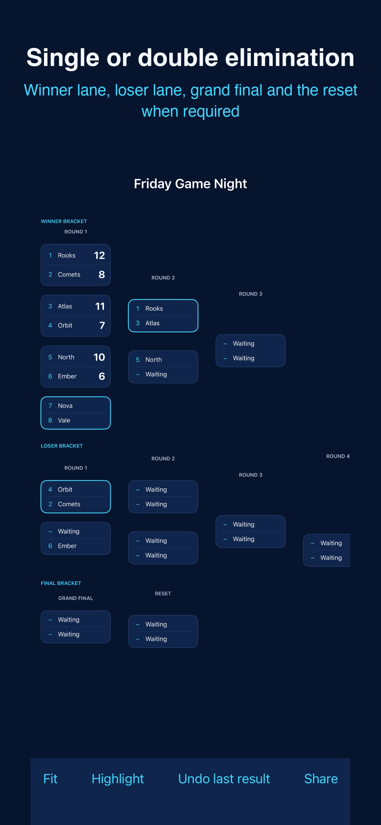 Screenshot 3 of Tournament Bracket: Undo Safe