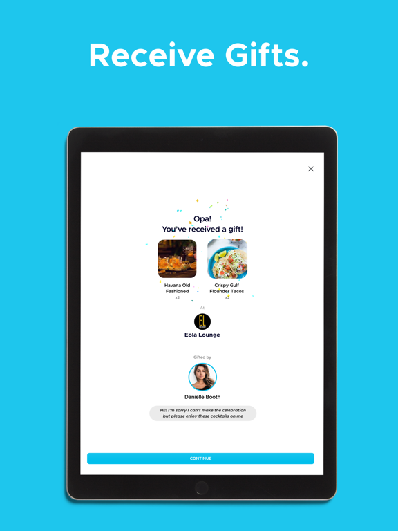 Opa! Loyalty & Ordering iPad screenshot 1 - Food & Drink app