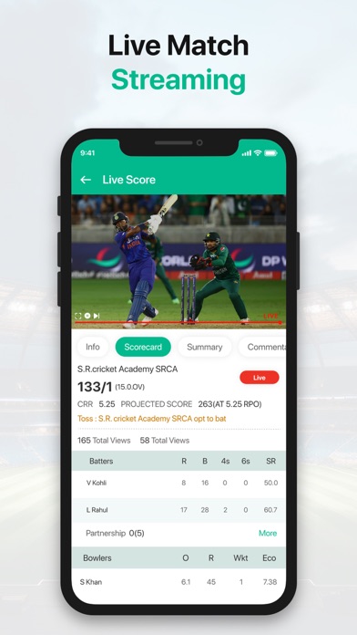 Live Cricket TV Streaming Screenshot